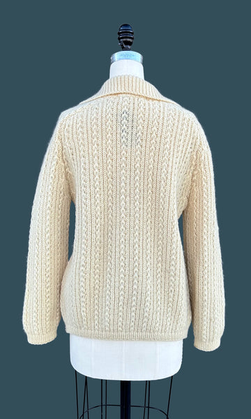 ROBERT MACKIE of SCOTLAND Fisherman Wool Sweater • Med. to Lg.