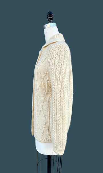 ROBERT MACKIE of SCOTLAND Fisherman Wool Sweater • Med. to Lg.