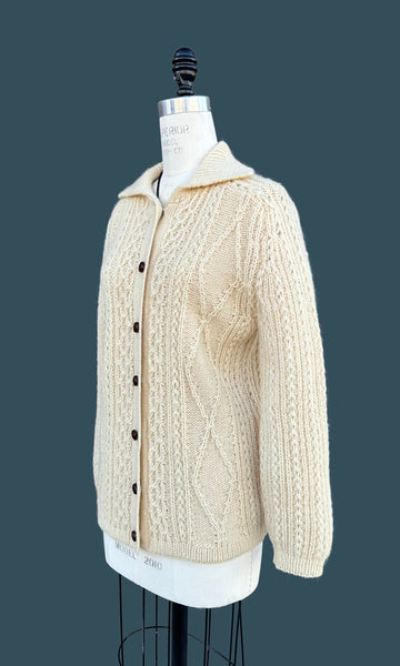 ROBERT MACKIE of SCOTLAND Fisherman Wool Sweater • Med. to Lg.