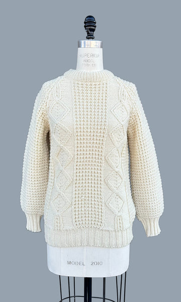 LISHEEN IRELAND FISHERMAN Wool Sweater • Small