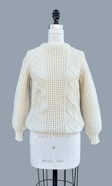 LISHEEN IRELAND FISHERMAN Wool Sweater • Small