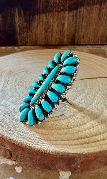 BIG BLUE Navajo Silver & Blue Howlite Ring • Multiple Sizes