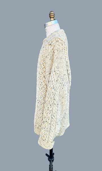 INIS CRAFTS Ireland Fisherman Wool Men's Sweater • XL