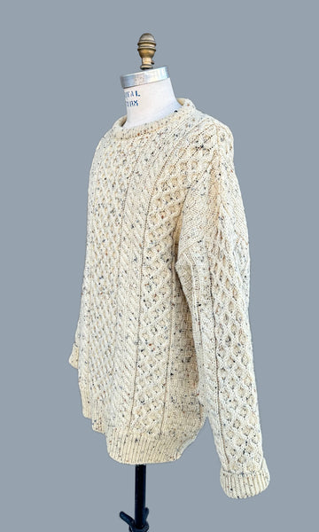 INIS CRAFTS Ireland Fisherman Wool Men's Sweater • XL