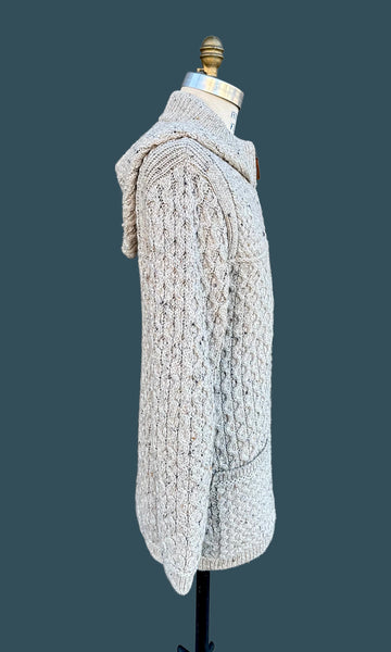 ARAN CRAFTS Fisherman Merino Wool Men's Sweater • Medium