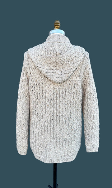 ARAN CRAFTS Fisherman Merino Wool Men's Sweater • Medium