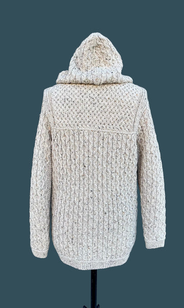 ARAN CRAFTS Fisherman Merino Wool Men's Sweater • Medium