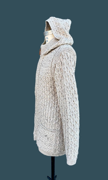 ARAN CRAFTS Fisherman Merino Wool Men's Sweater • Medium