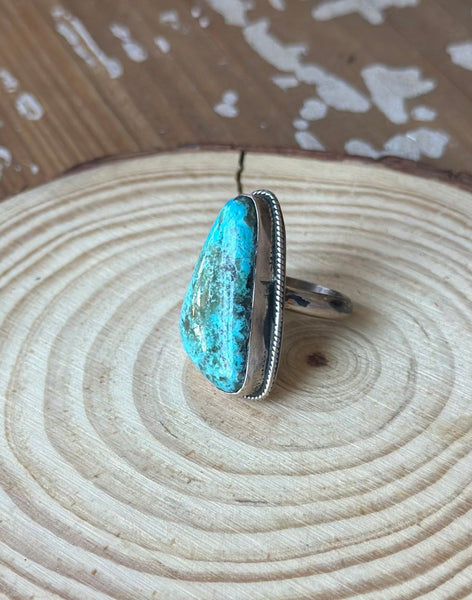 TO THE POINT Chimney Butte Sterling Silver and Turquoise Ring, Size 7