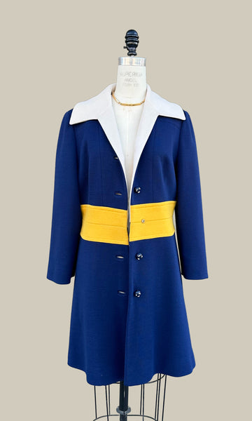 PARIS LILLI ANN San Francisco Vintage 60s Mod Coat • Med. to Lg.