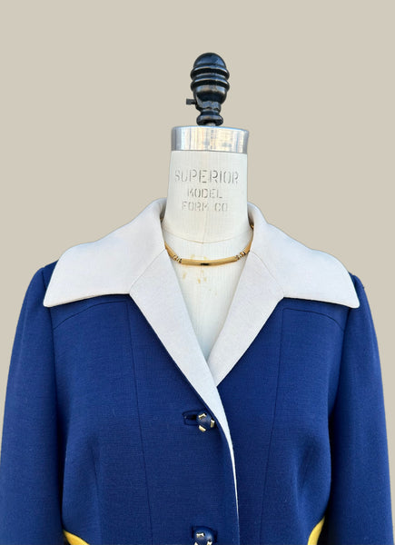 PARIS LILLI ANN San Francisco Vintage 60s Mod Coat • Med. to Lg.