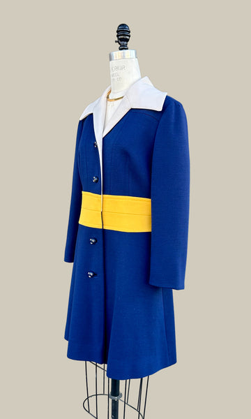 PARIS LILLI ANN San Francisco Vintage 60s Mod Coat • Med. to Lg.