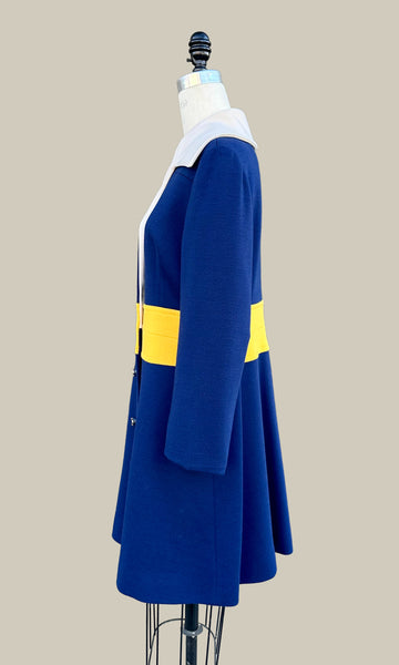 PARIS LILLI ANN San Francisco Vintage 60s Mod Coat • Med. to Lg.