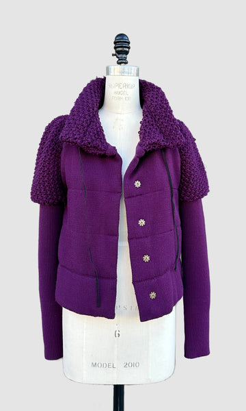 PURPLE RED VALENTINO Wool Knit Sweater • Sm. to Med.