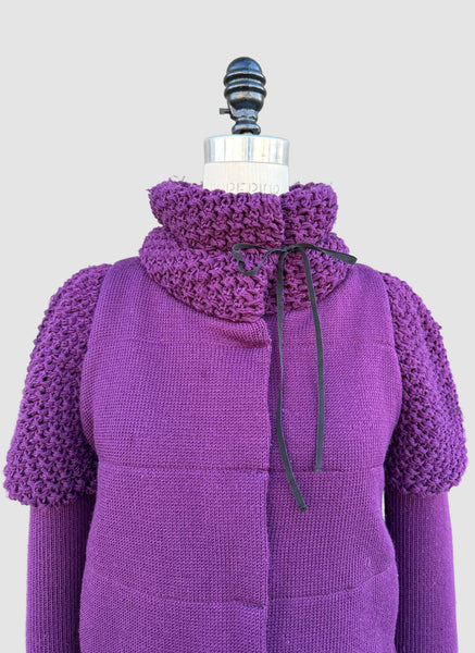 PURPLE RED VALENTINO Wool Knit Sweater • Sm. to Med.