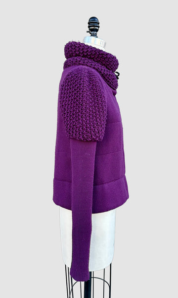 PURPLE RED VALENTINO Wool Knit Sweater • Sm. to Med.