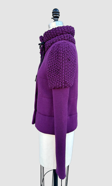 PURPLE RED VALENTINO Wool Knit Sweater • Sm. to Med.