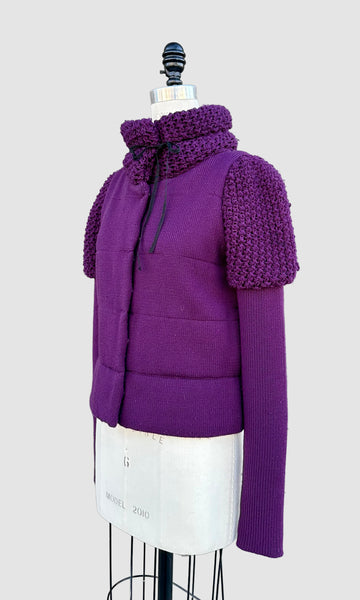 PURPLE RED VALENTINO Wool Knit Sweater • Sm. to Med.