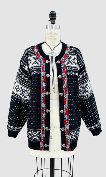 LILL DESIGN Wool 90s Cardigan Sweater • Size Large