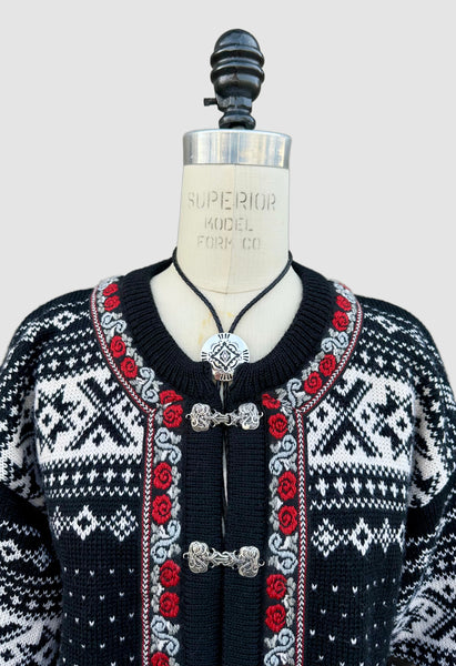 LILL DESIGN Wool 90s Cardigan Sweater • Size Large