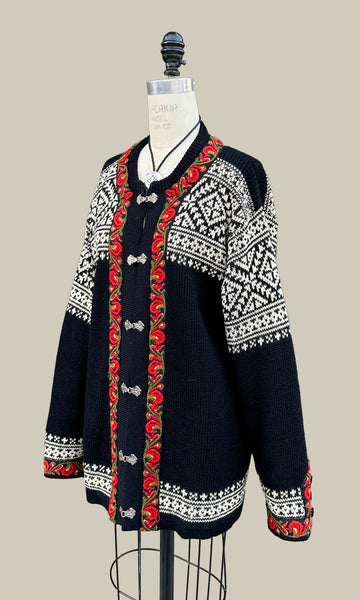 NORDSTRIKK Wool 90s Cardigan Sweater • Size Large