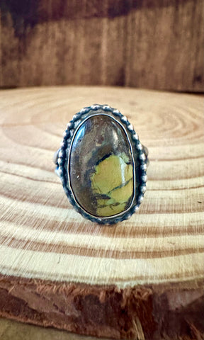 VINTAGE JURRASIC PARK Sterling Silver and Turquoise Ring