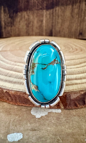 MERLE HOUSE NAVAJO Turquoise and Sterling Silver Ring