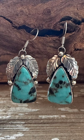 BETTA LEE Blue Kingman Navajo Turquoise Earrings