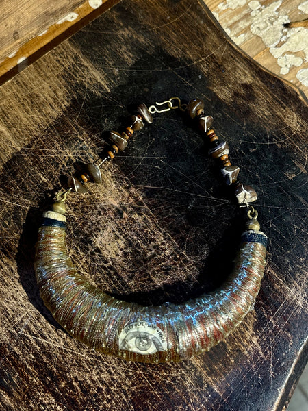 ALEX & LEE Vintage 70s Love + Peace Collector Statement Necklace