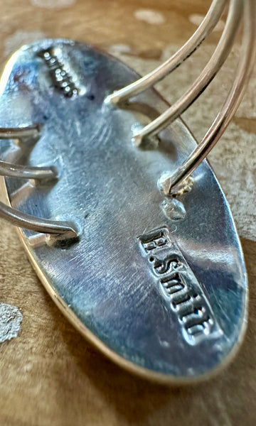 HAROLD SMITH ZUNI Silver Pueblo Night Sky Inlay Rings 26R07 • Multiple Sizes