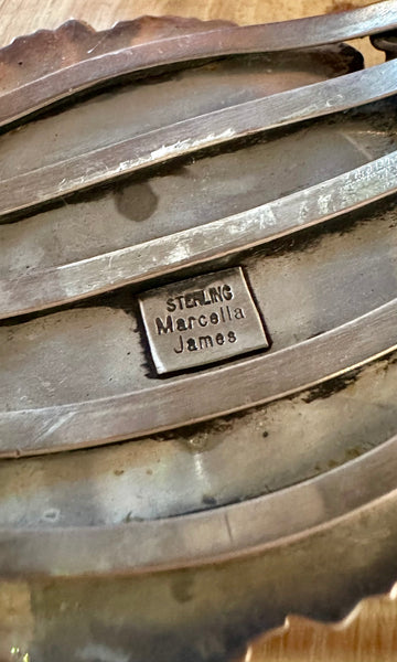 MARCELLA JAMES NAVAJO Turquoise & Silver Cuff 26C02 • 80g