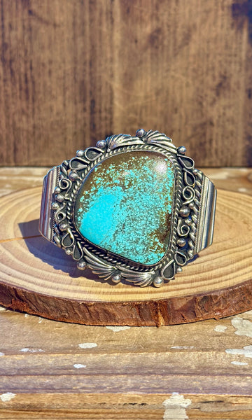 MARCELLA JAMES NAVAJO Turquoise & Silver Cuff 26C02 • 80g