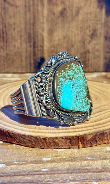 MARCELLA JAMES NAVAJO Turquoise & Silver Cuff 26C02 • 80g