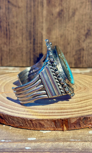 MARCELLA JAMES NAVAJO Turquoise & Silver Cuff 26C02 • 80g