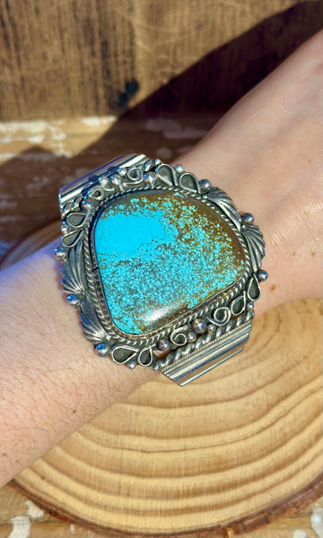 MARCELLA JAMES NAVAJO Turquoise & Silver Cuff 26C02 • 80g
