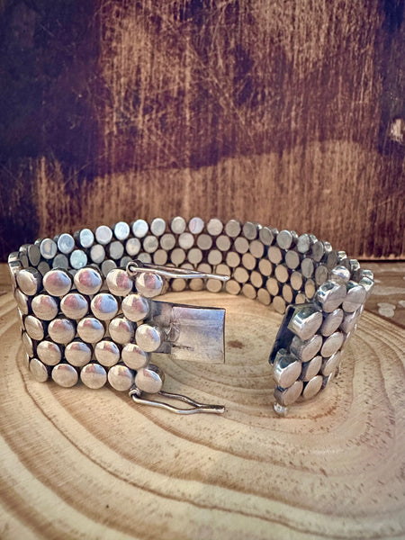 VINTAGE SILVER Mesh 1940s BRACELET