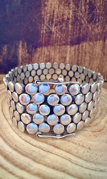 VINTAGE SILVER Mesh 1940s BRACELET