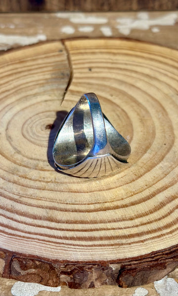 VINTAGE NAVAJO Turquoise & Coral Sterling Silver Men's Ring 26R16 • Size 11.5