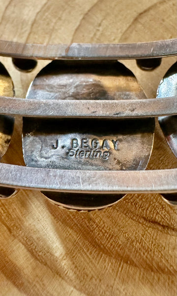 J. BEGAY NAVAJO Turquoise and Sterling Silver Cuff 26C05 • 38g