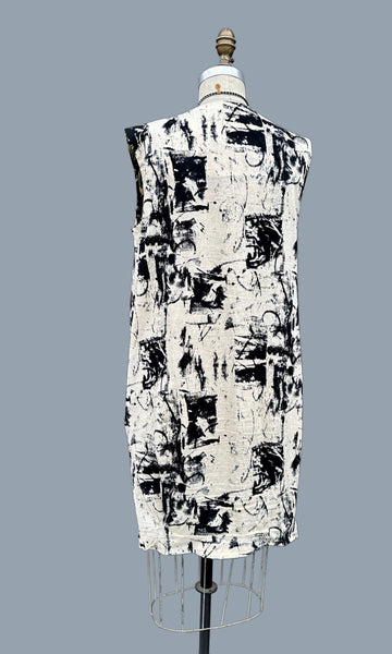 MARNI Abstract Paint Splash Bubble Dress • Large Italian 46