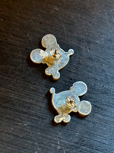 SULLIVAN SHEBOLA 1970s Zunitoons Mickey Mouse Stud Earrings