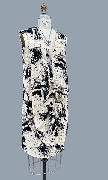 MARNI Abstract Paint Splash Bubble Dress • Large Italian 46