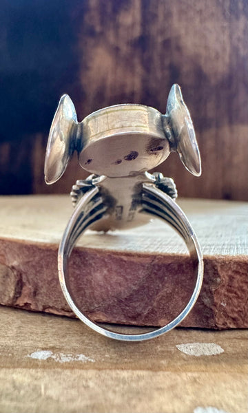 BENNIE RATION KATCHINA Spiney Oyster Odd Shaped Figure Ring • Size 8