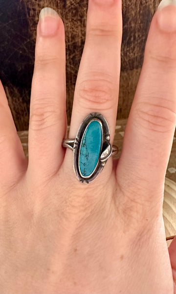 FRAMED VINTAGE TURQUOISE Ring • Size 8