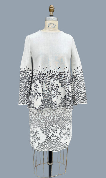 CHRISTIAN DIOR Knit Top Blouse and Skirt Set  • Small