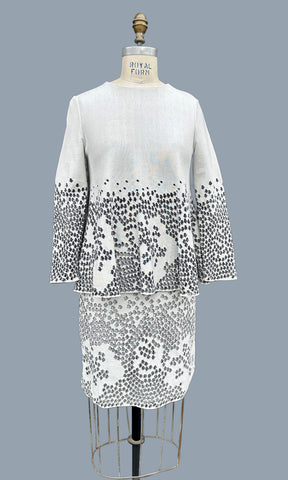 CHRISTIAN DIOR Knit Top Blouse and Skirt Set  • Small