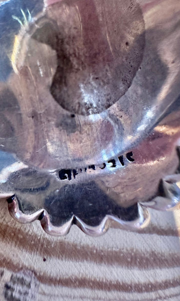 VINTAGE ZUNI Chief's Head Mens Silver Inlay 1970's Ring 26R23 • Size 12 1/2