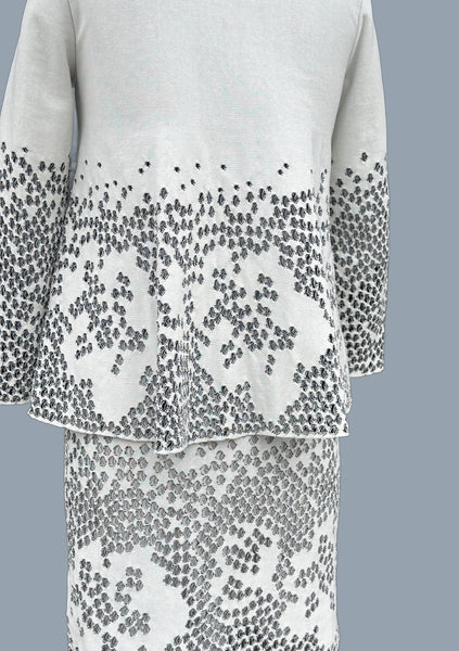 CHRISTIAN DIOR Knit Top Blouse and Skirt Set  • Small
