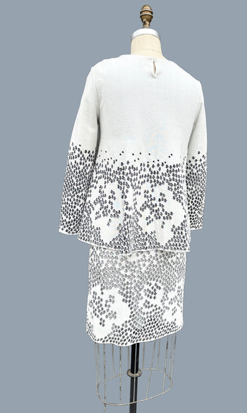 CHRISTIAN DIOR Knit Top Blouse and Skirt Set  • Small
