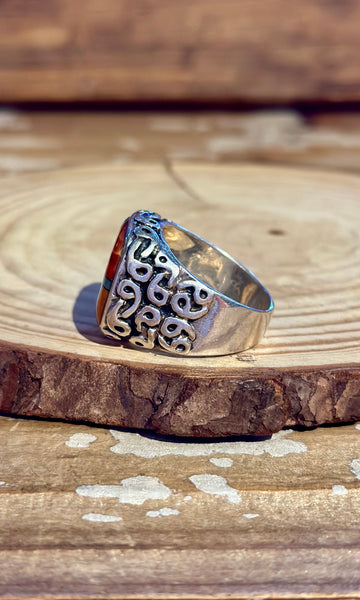 MYRA NASTACIO ZUNI Vintage Inlay Men's Ring 26R25 • Size 10